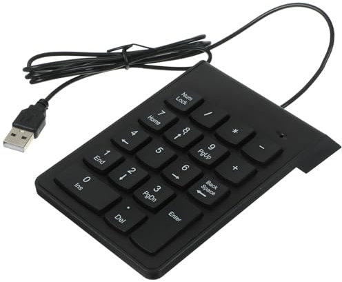 DIYEAH Numeric Keypad Keys Usb Wired Portable Keyboard for Laptop Number Pad Mechanical Numpad for Home Office Use