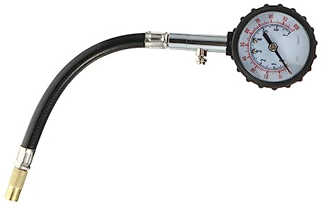 Car Tire Pressure Gauge with Flexible Hose Inflator Meter