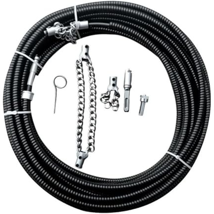 Machine de nettoyage de canalisation électrique avec perceuse 1-5 mètres avec extension, outils de plomberie pour tuyau d’égout, cure-dents à ressort, chaîne pour l’élimination des canalisations