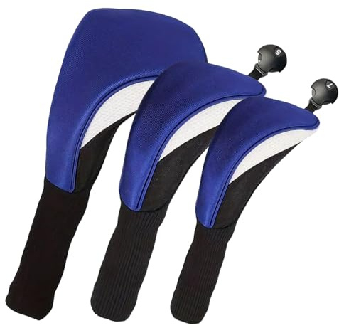Jukeoiu Coperture Per Driver Delle Mazze Da Golf,3 Pezzi Equipaggiamento Protettivo In Maglia - Copri Driver Per Mazze Da Golf,Per Uomini Donne Appassionati Sport Corso Driving Range