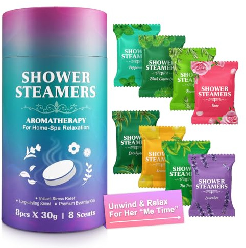 Set regalo con bombe da doccia, 8 pezzi, regalo di San Valentino, 8 profumi, compresse doccia rilassanti, regalo di relax, profumo forte e duraturo, regalo per la festa della mamma, idea regalo