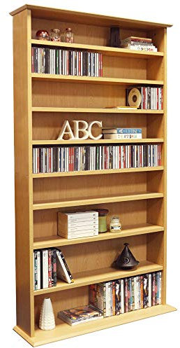 WATSONS HARROGATE - 760 CD / 318 DVD/Blu-ray Media Storage Shelves - Beech