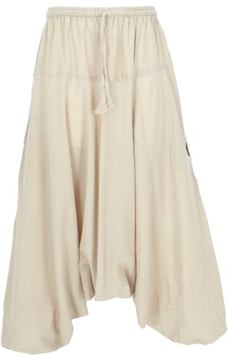 GURU SHOP Haremsbyxor, ballongbyxor, pumpbyxor, Aladddinbyxor av bomull, damer, svart, storlek: 40, Beige, 40
