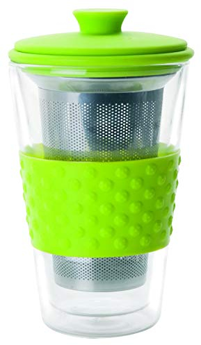 IBILI - Vaso de té con filtro, 0.25 litros, Borosilicato