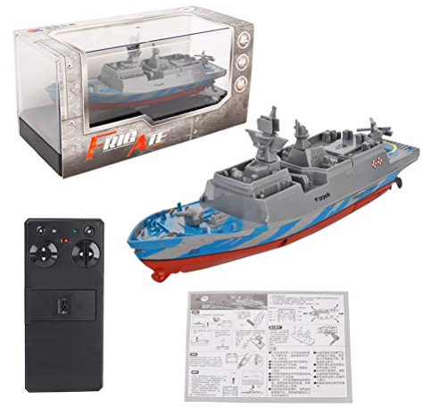 Toyvian Remote Control Warships Battleship RC Aircraft Carrier Ship Boat Model Speedboat Water Toys