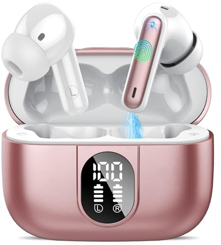 3-in-1 KI Übersetzer Kopfhörer, 42Std mit 165 Sprachen und 8 Modi Pink | Bluetooth 5.4 Sprachübersetzer Kopfhörer mit App-Support, Echtzeit Übersetzer Ohrhörer mit ENC Mikrofon für Business