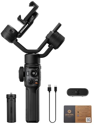 ZHIYUN Smooth-5S AI Combo[Oficial] Estabilizador Smartphone, Handy Gimbal de 3 Ejes con Trípode, AI Tracker, Luces de Llenado, Estabilizador de Teléfono Móvil, para Vlog, Youtube, TikTok