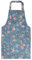 Blumenschürze mit großen Tasche blühende Damenschürze verstellbar Schürze ​Damen Kochschürze Frauen Küchenschürze Geschenk für Küche Garten und Salon Grillschürze Blumen Kittelschürze (Blau)