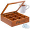 FACTORY HARMONY Scatola Porta Tisane in Legno, Organizer per Tè, Infusi e Capsule Caffè