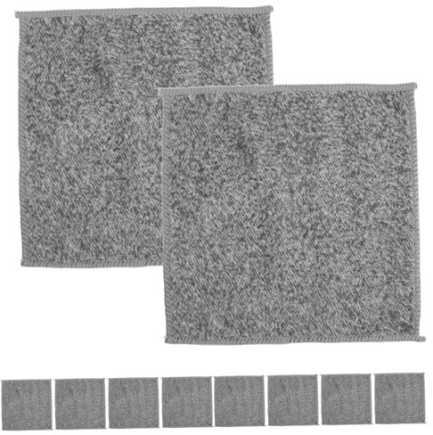 Genérico 10 Piezas Trapo para Lavar Platos De Carbón De Bambú Toalla para Fregar El Baño Trapos para Platos Domésticos Toallas De Limpieza Trapos De Cocina Light Grey Fibra De Bambu