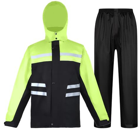 Taoyoule Chaqueta y Pantalones para Trajes Impermeables para Hombres la Lluvia para Hombre Conjunto, Profesional Traje de Lluvia Ropa de Pesca