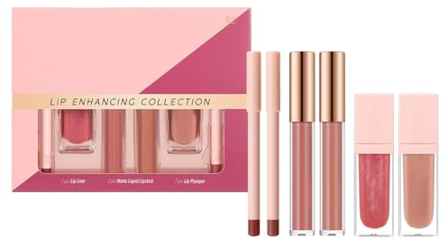 manhegari Läppglans set - närande läppmakeup liner set, 6 delar återfuktande för daglig användning