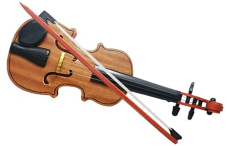 ifundom Violino Giocattolo in Legno, Strumento Musicale Simulato Educativo, Robusto e Decorativo per Apprendimento Musicale a Casa e Scuola, Gioco Sensoriale e Coordinazione