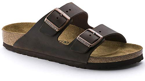 BIRKENSTOCK Classic Arizona Leder 52533, Pantoletten, Braun (Habana 5326), 45 EU (10.5 UK)