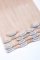 Clip In Extensions Set 100% Echthaar 7 teilig 70g Haarverlängerung 45cm Clip-In Hair Extension Nr. 613 Helllichtblond