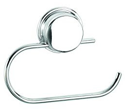 Croydex QM281141 Rust Free Stick 'N' Lock Plus Toilet Roll Holder, Stainless_Steel, Silver
