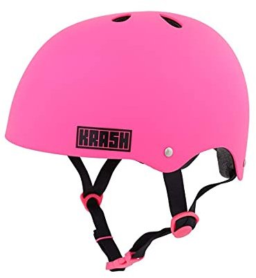 KRASH Pro Fit System Child/Kids Helmet (5+ YEARS) - Matt Pink - Unisize 50-54cm