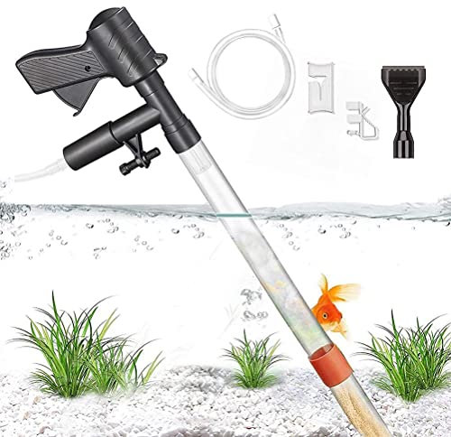 TYTOGE Aspirateur 5 en 1 pour aquarium - Outil de nettoyage pour gravier - Pour nettoyer le verre et le sable