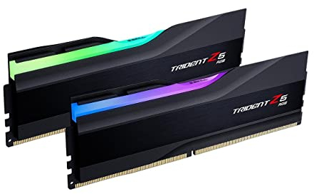 G.SKILL Trident Z5 RGB Series (Intel XMP 3.0) DDR5 RAM 64GB (2x32GB) 6400MT/s CL32-39-39-102 1.40V Memoria UDIMM para computadora de Escritorio - Negro Mate (F5-6400J3239G32GX2-TZ5RK)