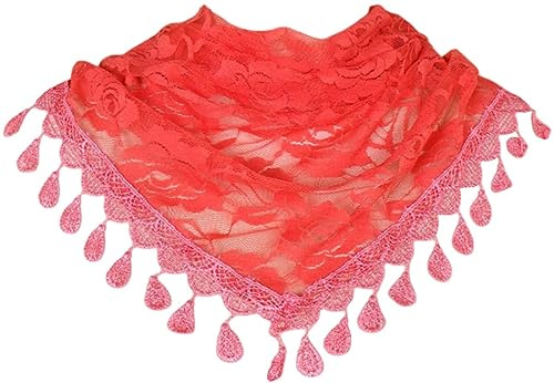 MAIRY Huvudduk damer mantilla spetsar katolsk halsduk slöja stola med tofs svart vit för damer mässor latin kapell kyrkligt bröllop