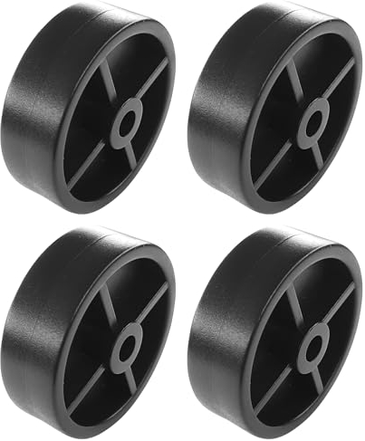 cyclingcolors 4x Roulette plastique rigide noir 45mm universelle galet poulie roue rouleau meuble porte coulissante tiroir lit placard