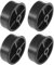cyclingcolors 4x Roulette plastique rigide noir 45mm universelle galet poulie roue rouleau meuble porte coulissante tiroir lit placard