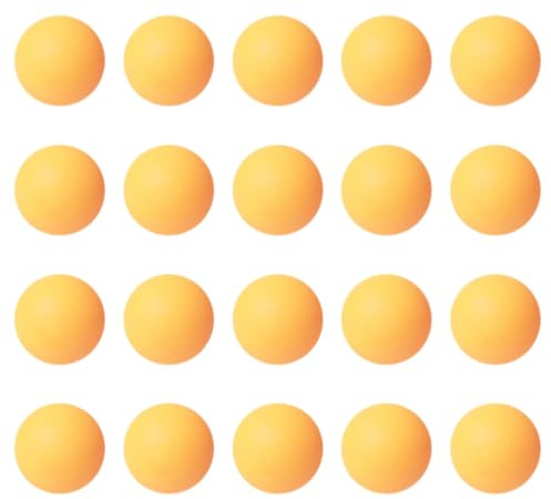 XMNIVATE 20 Pieces Yellow Ping Pong Balls, Ping Pong Party Games, Plastic Ping Pong Balls, Party Decorations, Suitable for Family Games, School Activities, Beginner Training