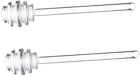 Alipis 2pièces Bâtons À Miel Plastique Transparent Agitateurs pour Miel Sirop Et Confiture Faciles À Utiliser Et Réutilisables