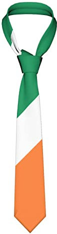Tie Irland-Flagge-Emblem, Satin Krawatte Graziös Hochzeit Krawatte Mikrofaser Krawattenschal Für Hochzeit Festliche Business
