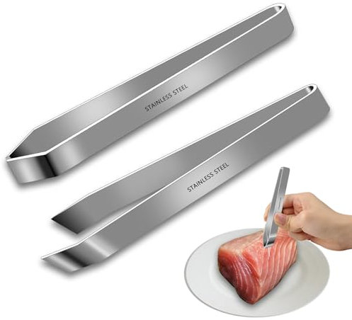 DAJISI Fish Bone Tweezers - Stainless Steel Pin Bone Remover for Salmon & Sea Bass