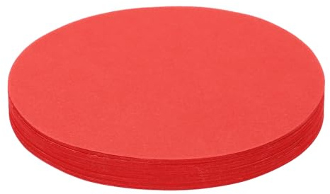 Rebower 100 Sheets Circles Cutouts Paper, 4 Inch Round Origami Cardstock Construction Paper, [for Arts DIY Crafts Art Bulletin Board Decorations ] Red