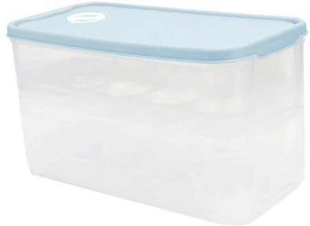 BUGUUYO 1 Pièce boîte de stockage d'oeufs organisateurs plateau Support Pour Réfrigérateur corbeille cartons d'oeufs récipient à œufs support de stockage d'oeufs Bleu Réutilisable