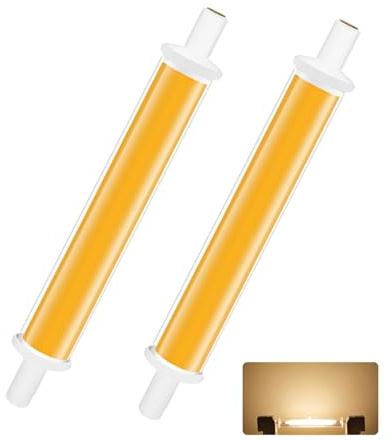 R7S LED-lampor 118 mm dimbara 7,7 W lampor ersättning for 90 W halogenlampa 850 lm flimmerfri 360° CE/TÜV(Warm white 2700K,2pcs)
