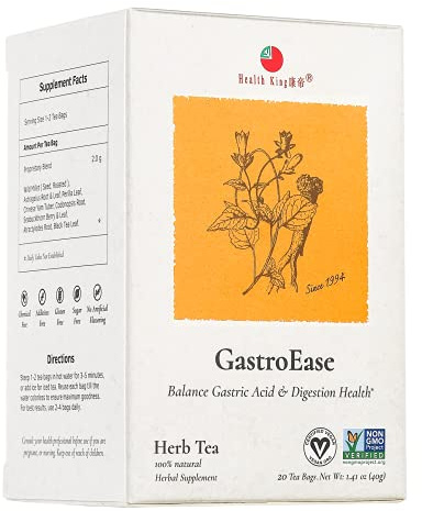 Health King GastroEase Herb Tea, Teabags, 20 Count Box