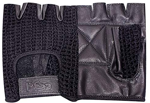 Prime Mitaines Gants Cuir Mailles Filet Homme Femme Conduite Mode, Noir, Taille L