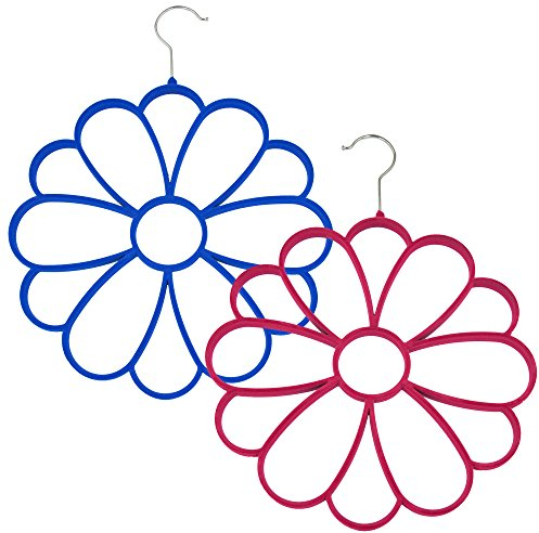 Pretty Flower Scarf Holder organiser with hanger - Overall Size 30cm