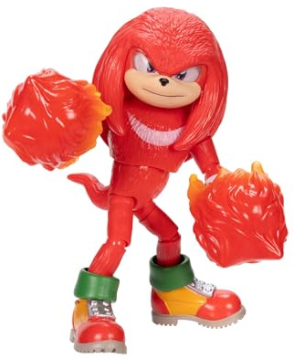 Sonic 3 The Hedgehog la Película - Figura de Acción Knuckles de 13 cm - Figura Articulada - Jakks Pacific