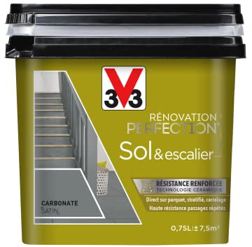 V33 Peinture de rénovation Sol & escalier, Rénovation perfection Carbonnate satin 750ml