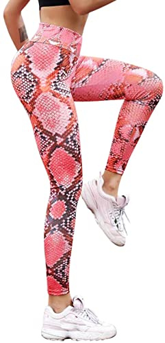 In One Clothing - Leggings de mujer para deporte, fitness, aire libre y ropa de casa, súper elásticos y con cintura alta para un ajuste cómodo y sin arrugas, Rosa., M