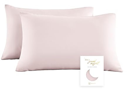 Townssilk doppelseitig 100% Reiner Tencel Kissenbezug, High-End Kissenbezug, geeignet für Haar- und Hautgesundheit, 2-teilig, 40x40 cm,mit verstecktem Reißverschluss, pink