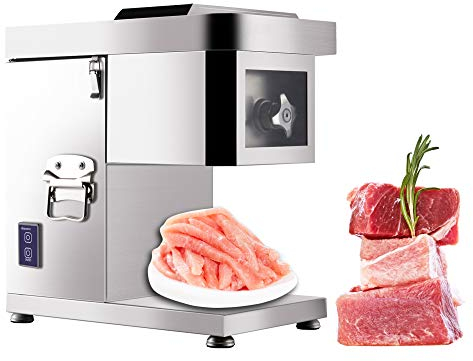 Affettatrice per carne commerciale, affettatrice elettrica per verdure fresche in acciaio inossidabile, affettatrice per alimenti per carne, affettatrice professionale per frutta e alimenti trit