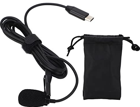 Lavalier Microphone Sports Camera for ONE RS, Microphone Type-C Connector Clip On Lapel Mic, Noise Reduction Omnidirectional Pickup Mic.