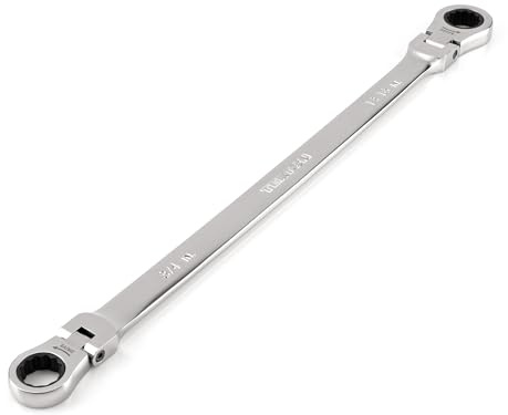 TEKTON 3/4 x 13/16 Inch Long Flex Head 12-Point Ratcheting Box End Wrench | WRB36319
