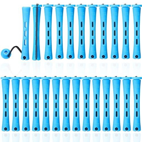 25 Pièces Permanente Cheveux Boucle Kit de Petite Taille, Bigoudis Cheveux Court de 0,35 Pouce, Perm à Bigoudi pour Femmes, pour Cheveux Naturels Longs Courts Outil de Coiffure Bigoudis