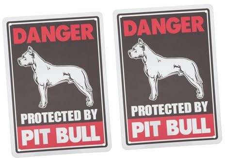 Kisangel 2pièces Panneau Avertissement Chien Plaques Décoratives Vintage Pour Jardin Signalisation De Sécurité Pour Protéger Votre Cour Et Dissuader Les Intrus