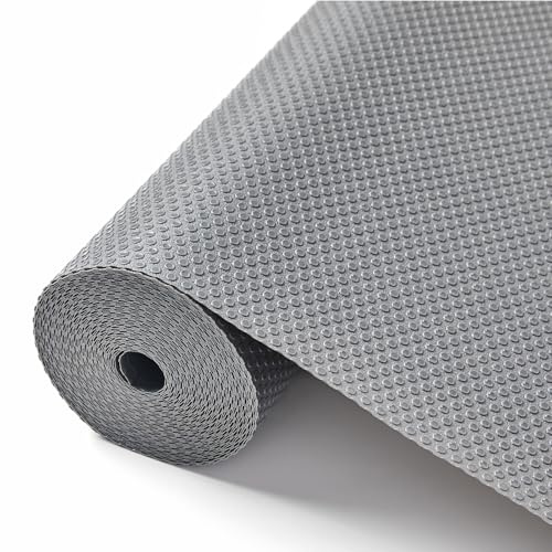 ALIUNI 100 % EVA-hyllfoder för köksskåp, 30 x 300 cm lådfoder icke-självhäftande vattentätt plastpapper, byrå skafferi badrum kylskydd, grå