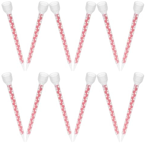 jojofuny 12 pezzi Ugelli Miscelatori Spirale Lunghi per Resina Epossidica Applicatore per Calafataggio in Riutilizzabile Controllo Preciso Colla per Fessure Piastrelle Strumento Portatile