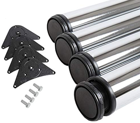 GTV Tischbeine Höhe 820mm ø 60mm Chrom glänzend im 4er Set