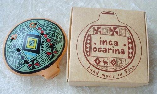 SC Traditionelle peruanische Okarina-Flöte, B-Flöte, Blassgrün