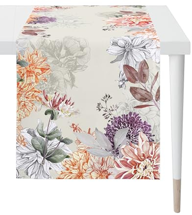 APELT Tischwäsche HERBSTZEIT 5604 Fb. 88 (beige), Größe:Tischläufer 48 x 140 cm